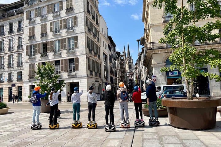 Unusual and ecological ride on a Segway and electric bike in Bayonne