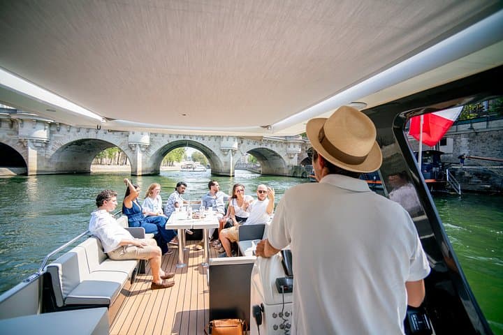 2-12 pax Private River Boat Tour in Paris with Rosé and Macarons — photo 1