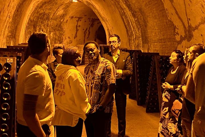 Champagne Lunch at Ruinart & Guided Cellars visit from Paris