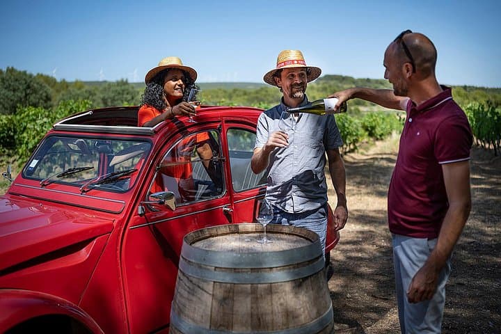 Discover Languedoc's Treasures on a Vintage Wine Tour in a 2CV