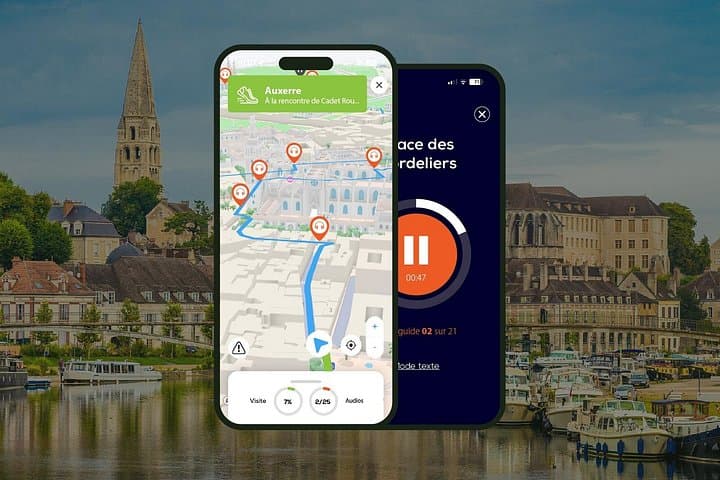 Auxerre Audio guided walking tour 1h15 and 21 audio comments