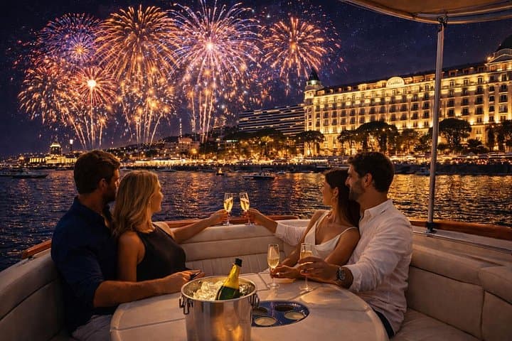 VIP evening Cannes Fireworks Private boat 6 pers