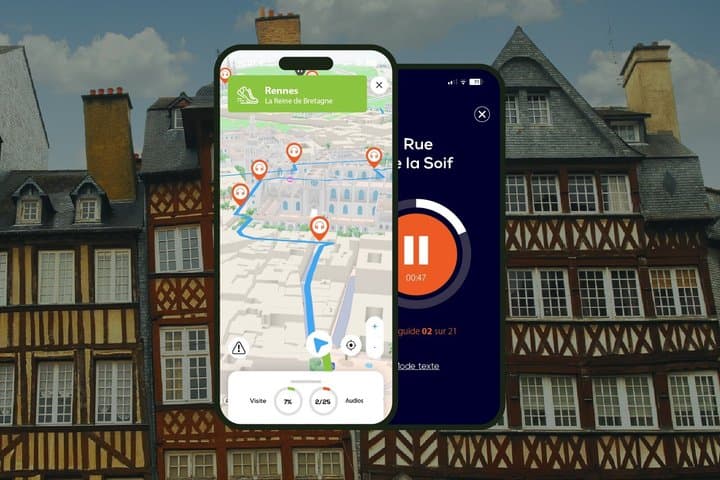 Rennes Audioguided Walking Tour 1h50 and 25 Audio Comments